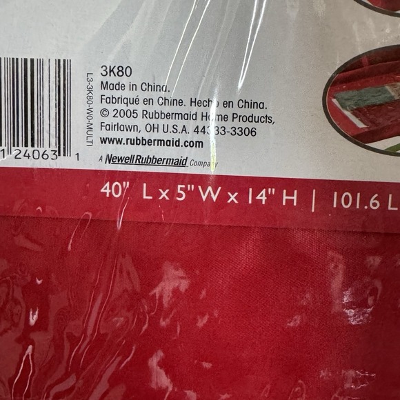 Rubbermaid Wrapping Paper Organizer Fits 40" Wrapping Paper Bows Bags New NOS - Picture 4 of 6